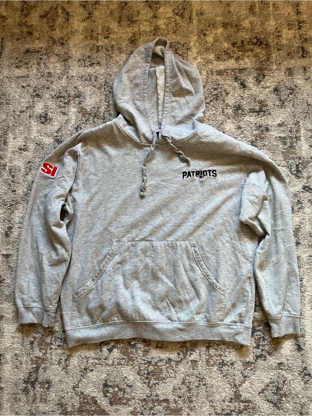 Sports Illustrated New England Patriots Light Grey Hoodie Youth Large